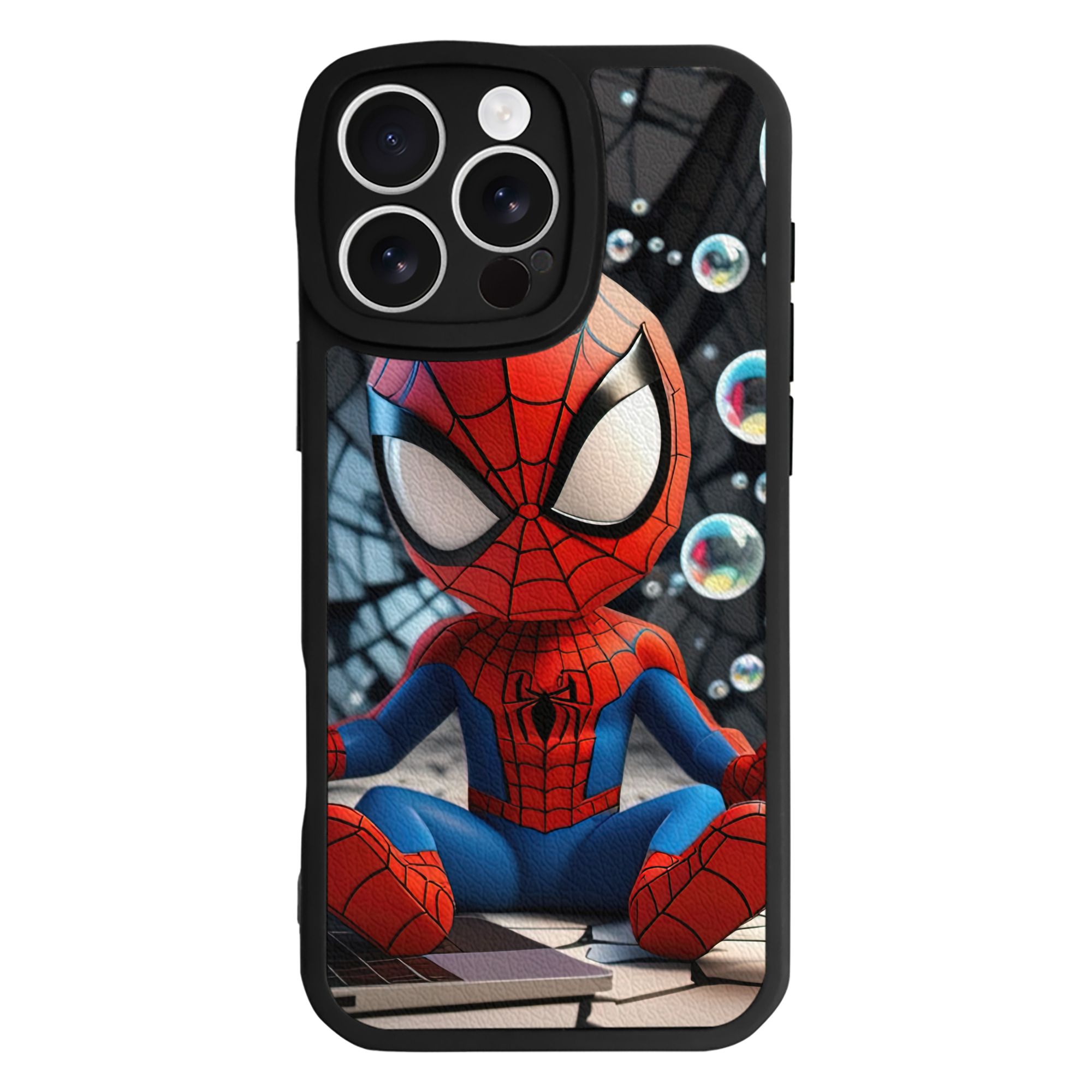 （画像用） Spider Man スパイダーマン 【iPhone 16シリーズ対応】シリコンスマホケース（レザー調） 材質：シリコン